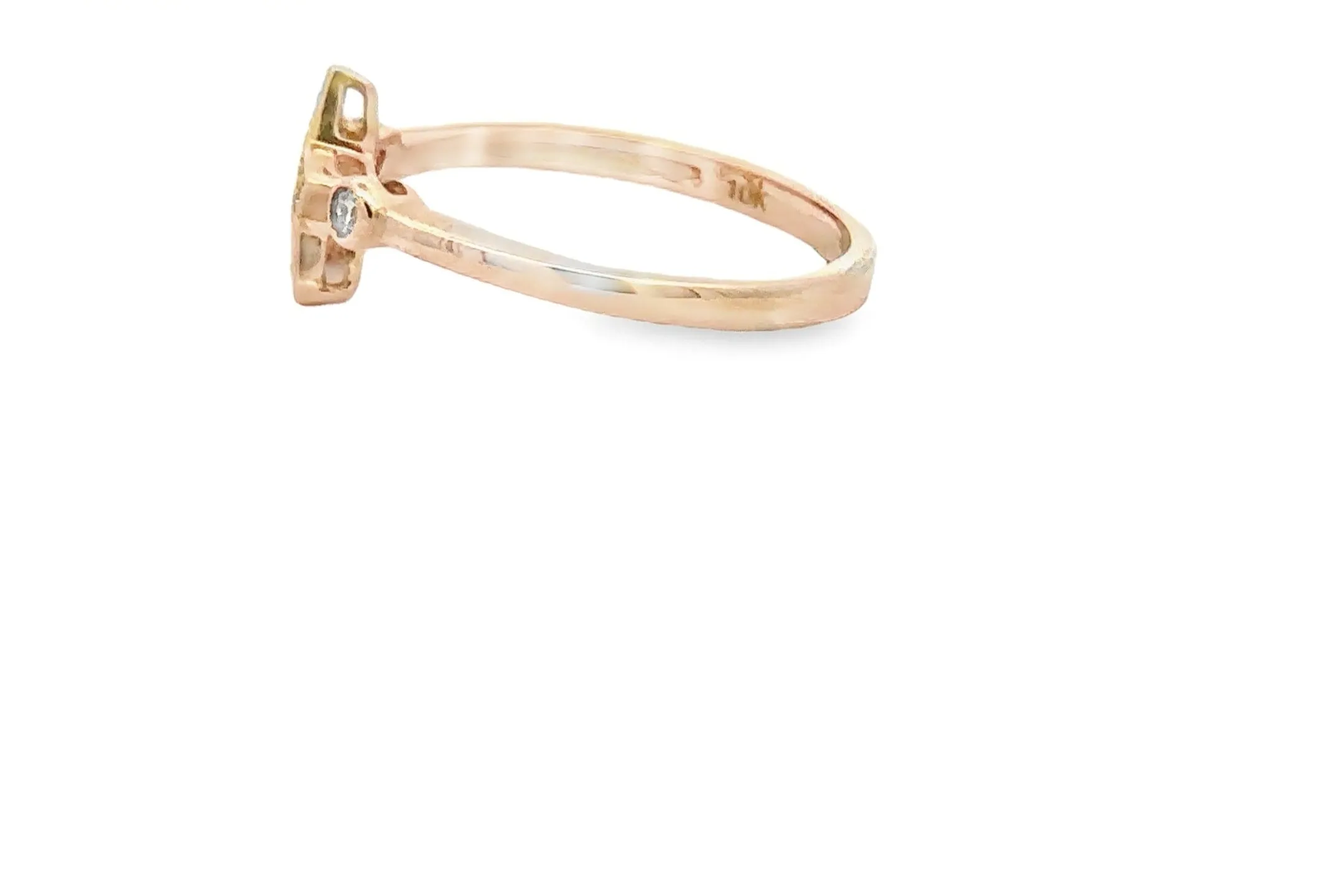10K Gold 0.08 CTW Diamond Star Ring