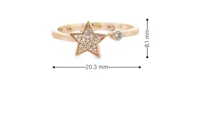 10K Gold 0.08 CTW Diamond Star Ring