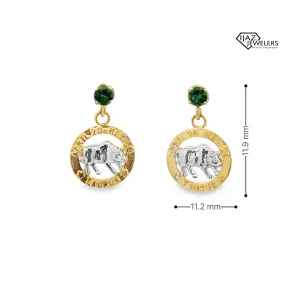 10K Gold Zodiac Taurus Earrings