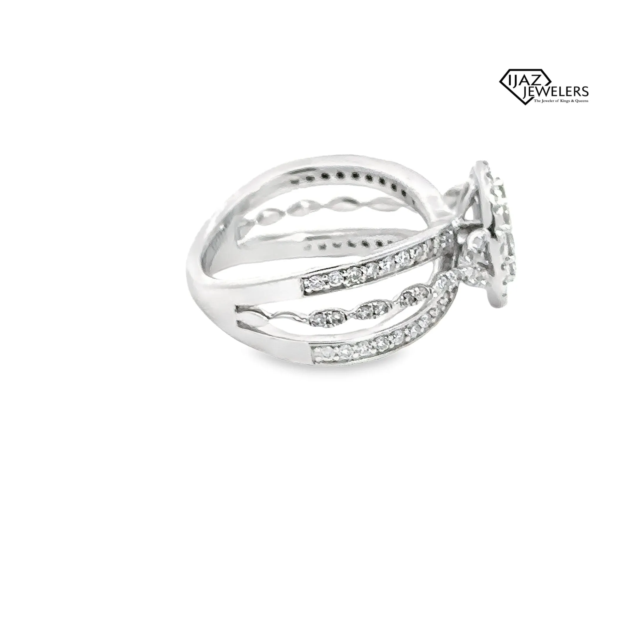 10K White Gold 0.98 CTW Ladies Diamond Ring