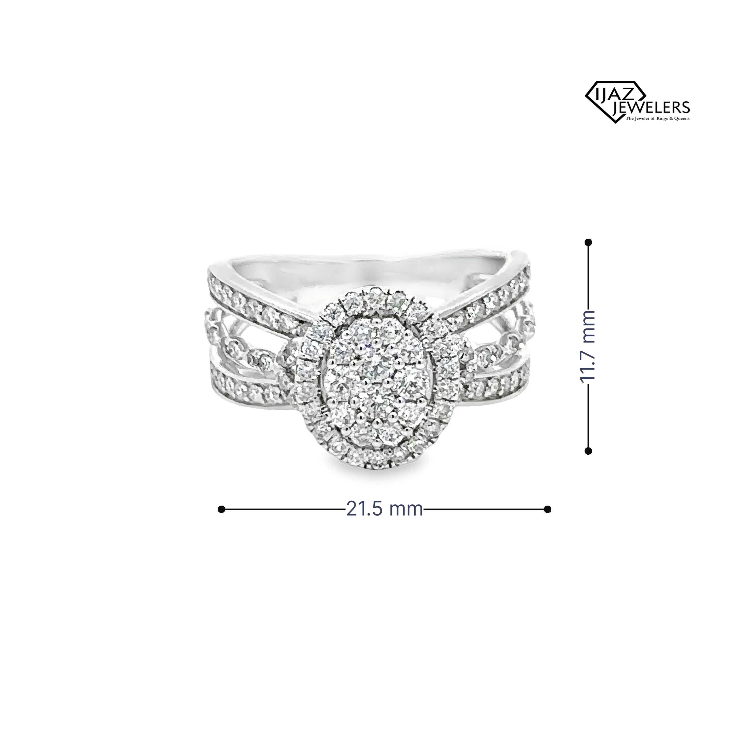 10K White Gold 0.98 CTW Ladies Diamond Ring