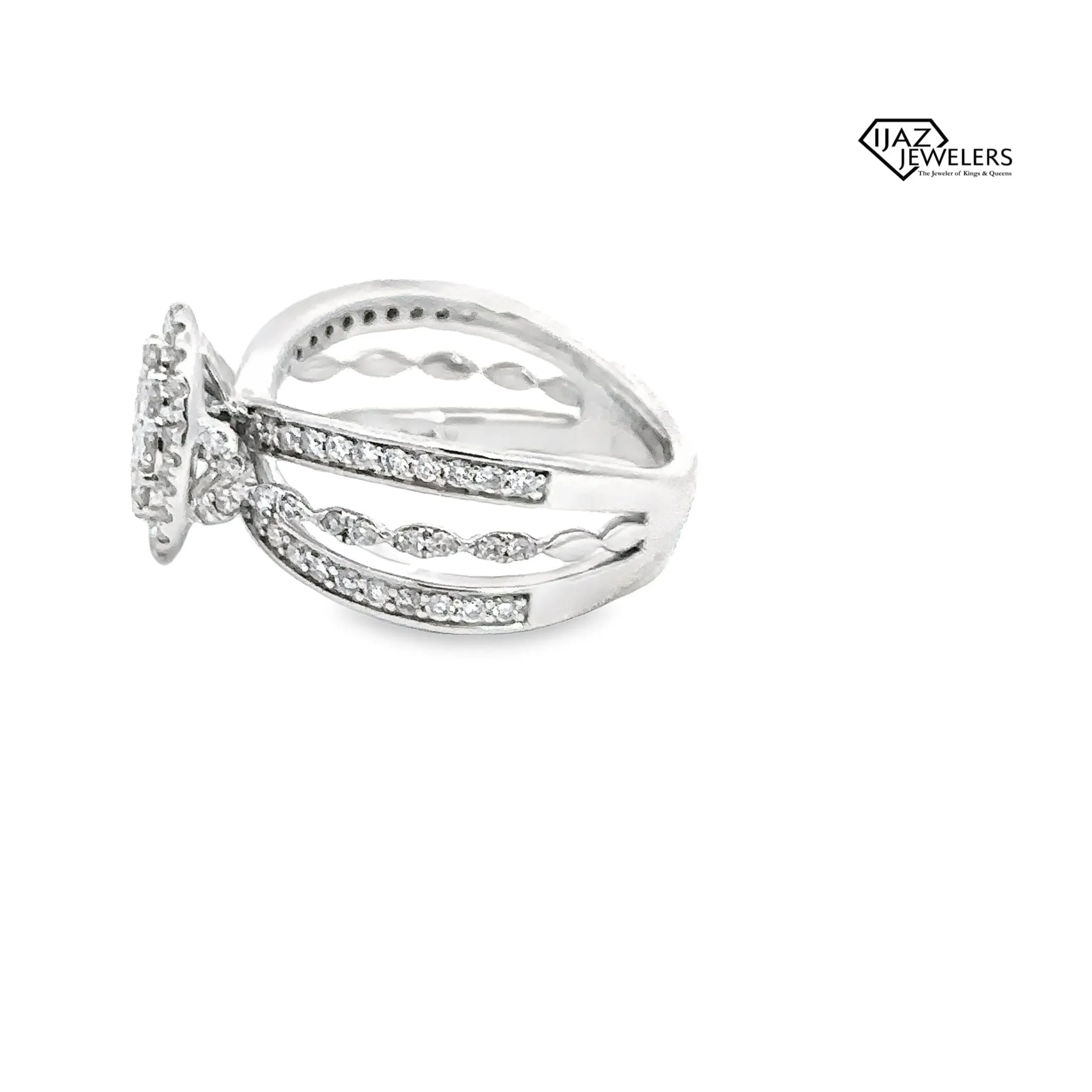 10K White Gold 0.98 CTW Ladies Diamond Ring