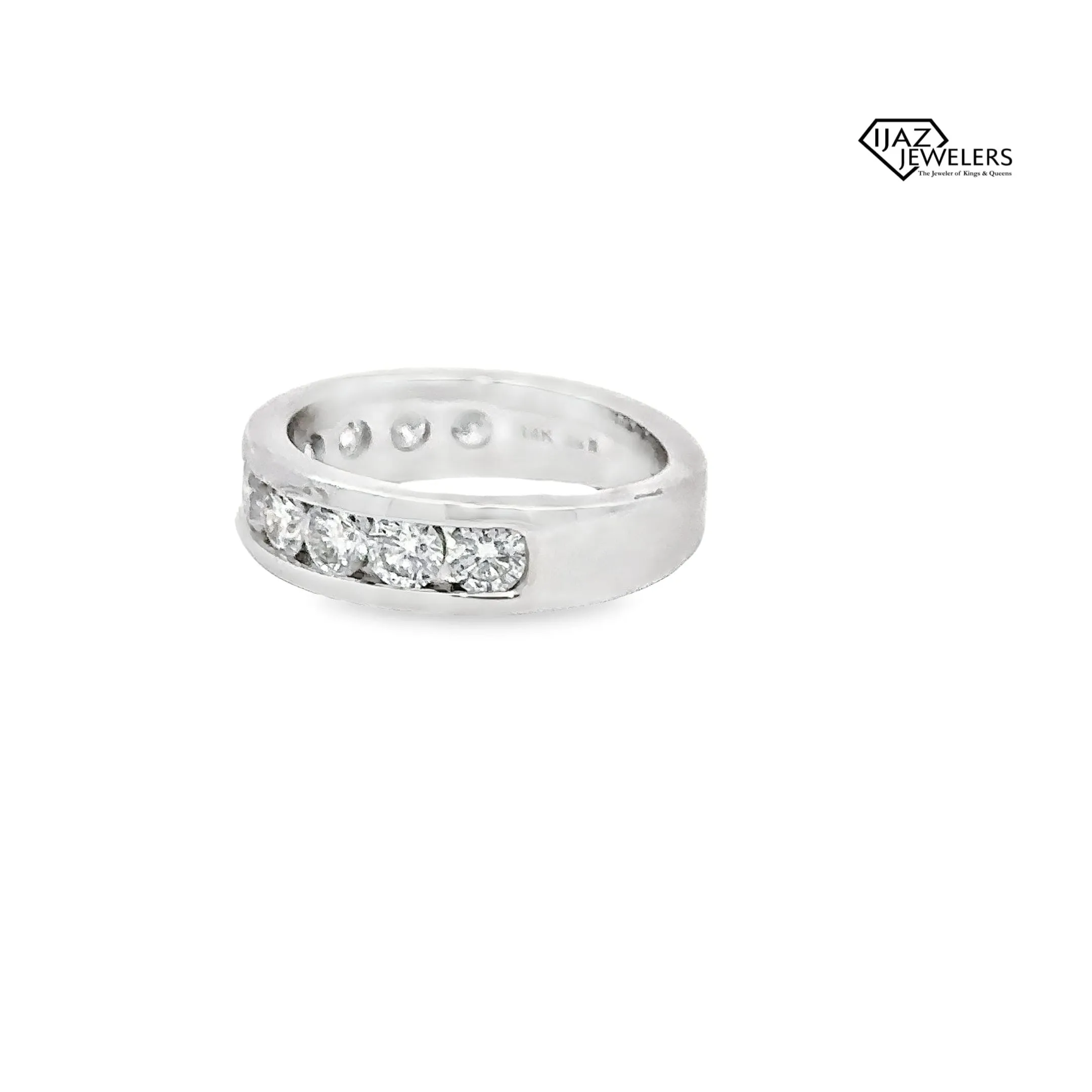 14K White Gold 1.75 Diamond Ladies Band
