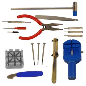 16 PCS Watch Repair Tool Kit Pin Strap Link Remover Back Case Opener Watchmaker