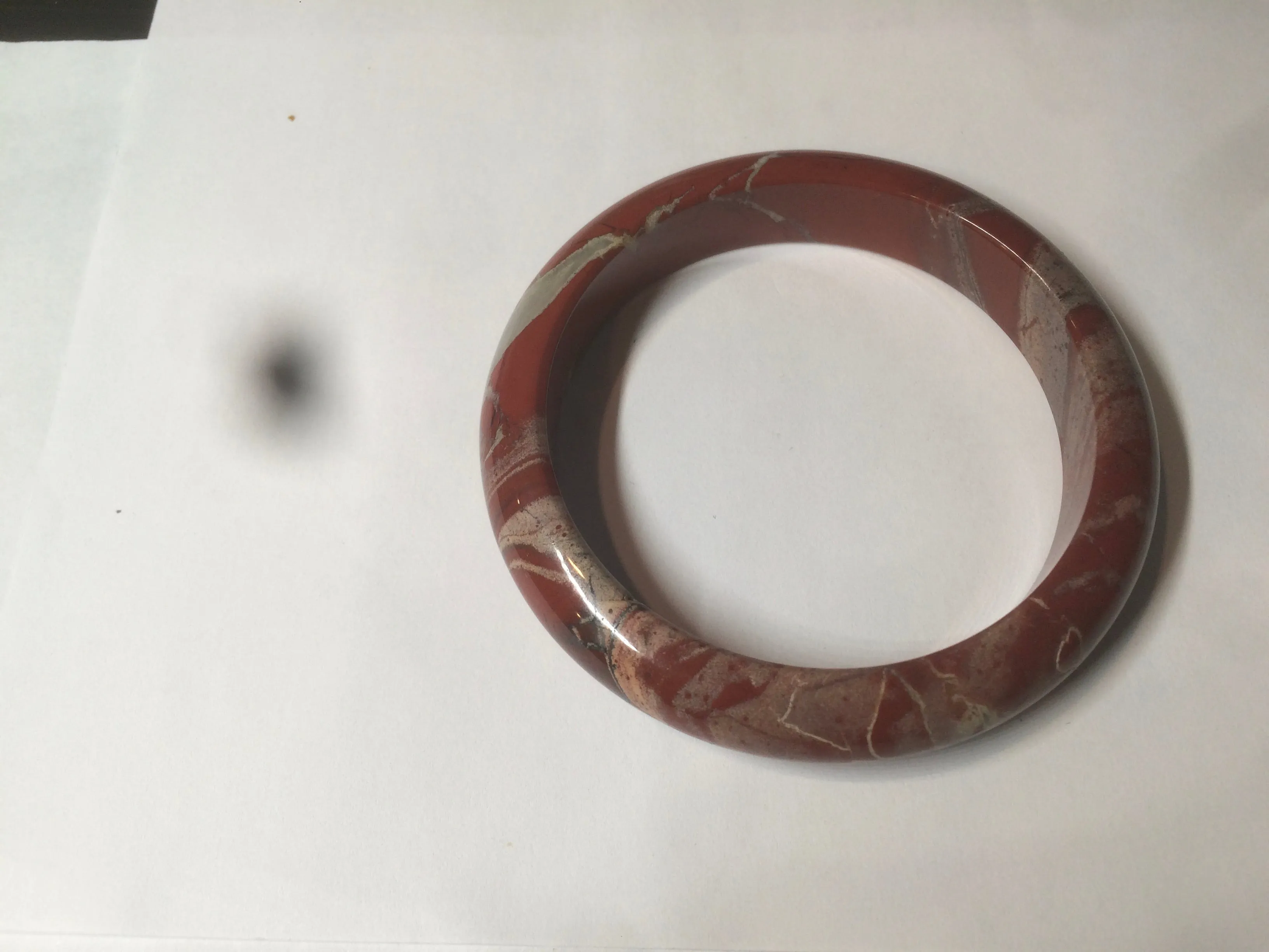 58mm 100% natural red/pink/gray red jasper stone bangle CB75