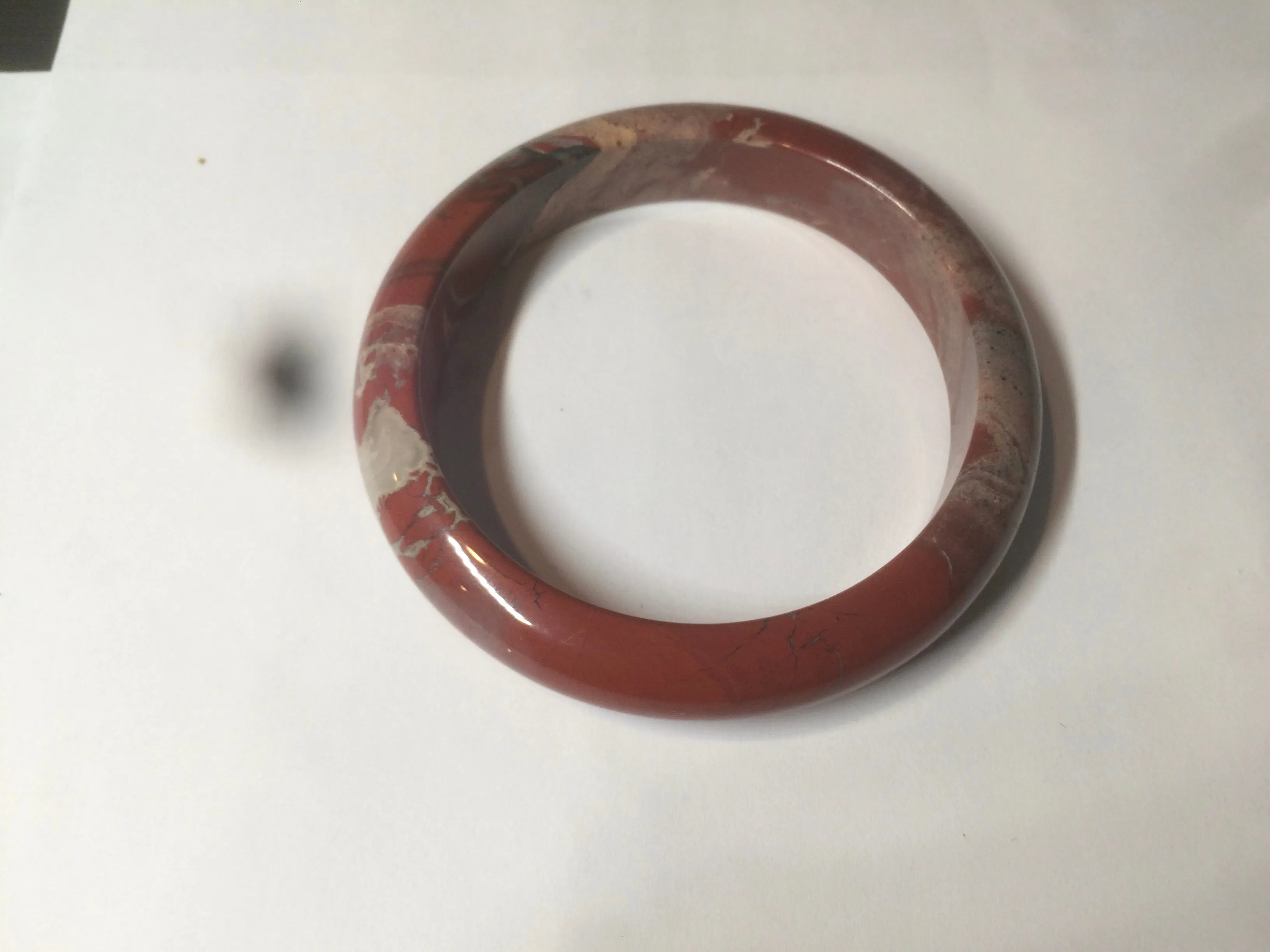58mm 100% natural red/pink/gray red jasper stone bangle CB75