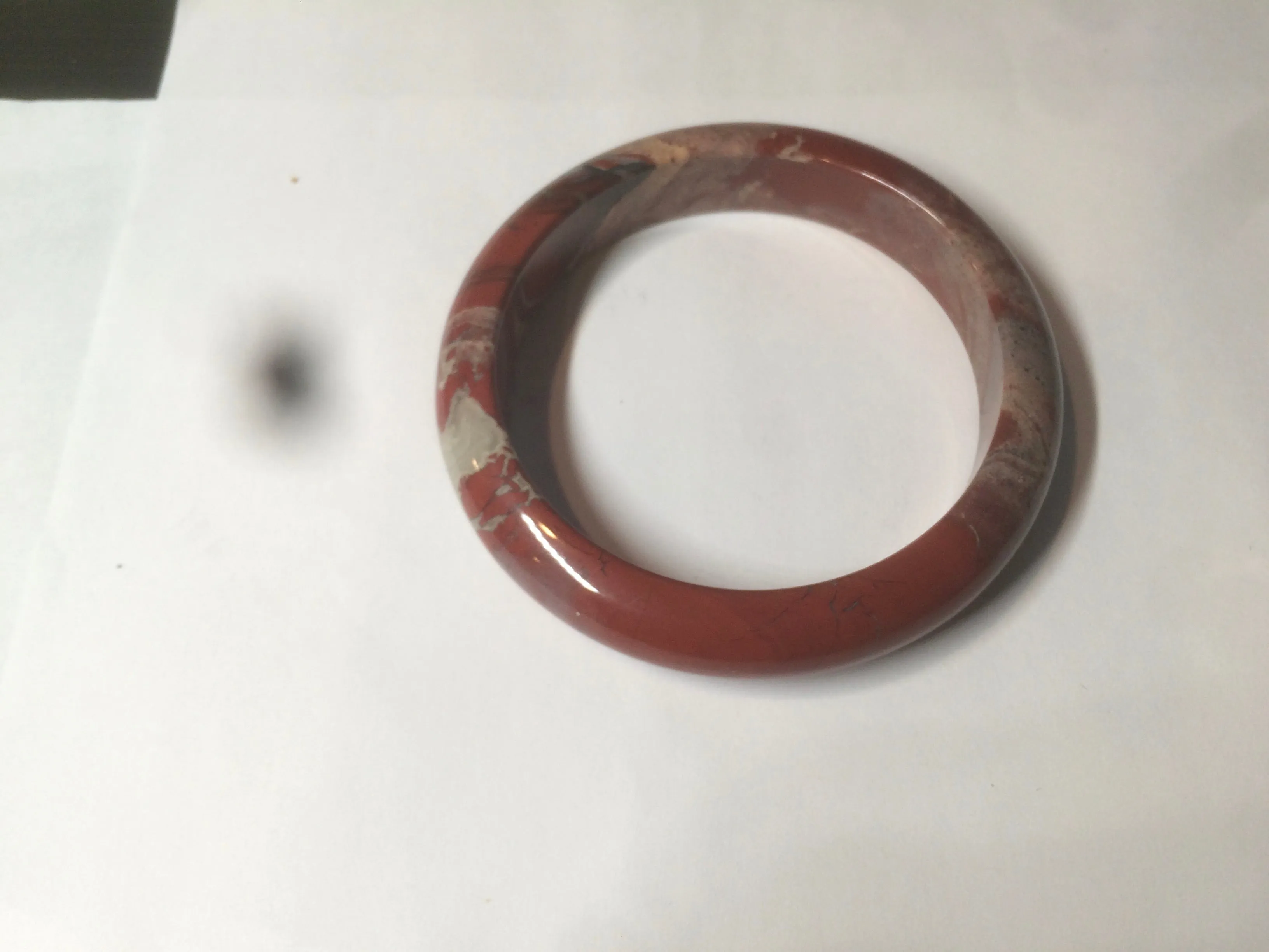 58mm 100% natural red/pink/gray red jasper stone bangle CB75