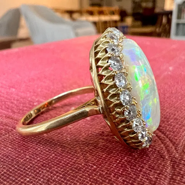 Antique Opal & Diamond Ring