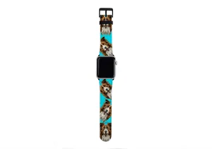 Border Collie Sea Blue Apple Watch Strap