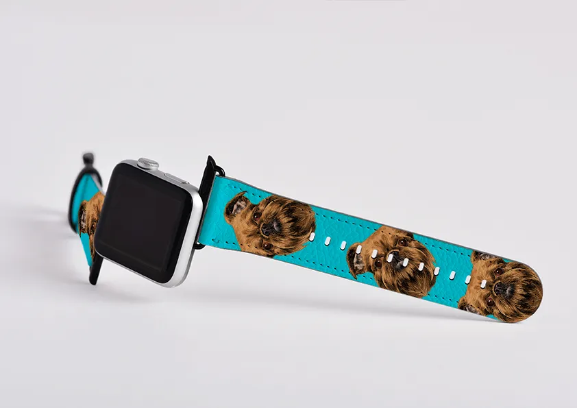 Brussels Griffon Sea Blue Apple Watch Strap