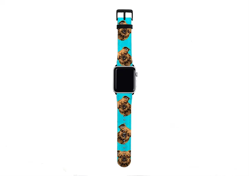 Brussels Griffon Sea Blue Apple Watch Strap