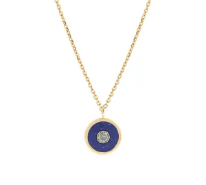 Gemstone and Diamond Eye Pendant Necklace