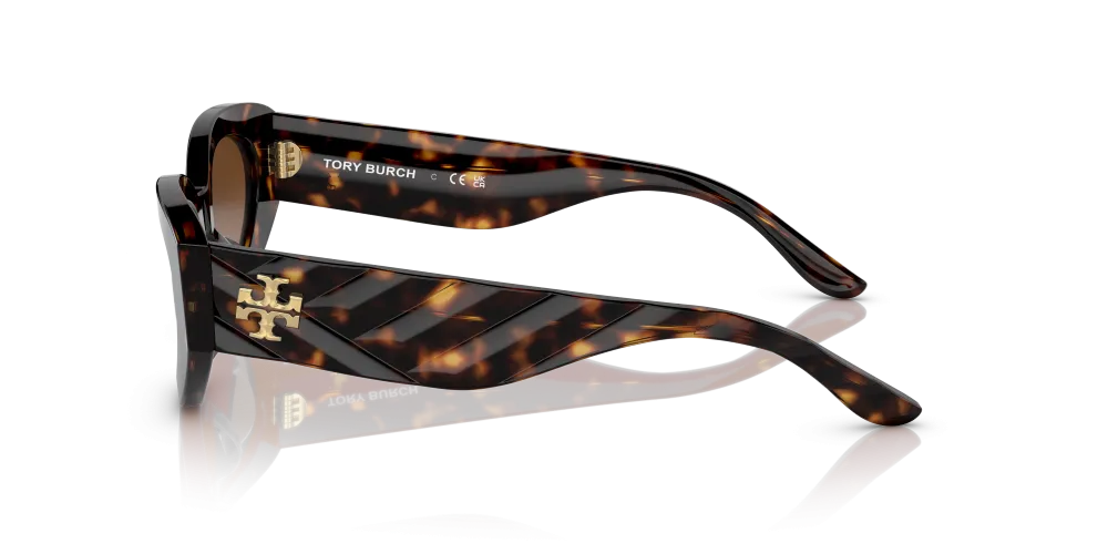 Tory Burch Kira Cat Eye Non-Polarized Sunglasses - Dark Tortoise/Brown Gradient