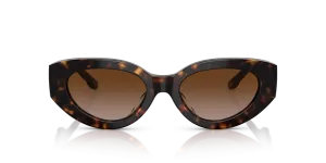 Tory Burch Kira Cat Eye Non-Polarized Sunglasses - Dark Tortoise/Brown Gradient