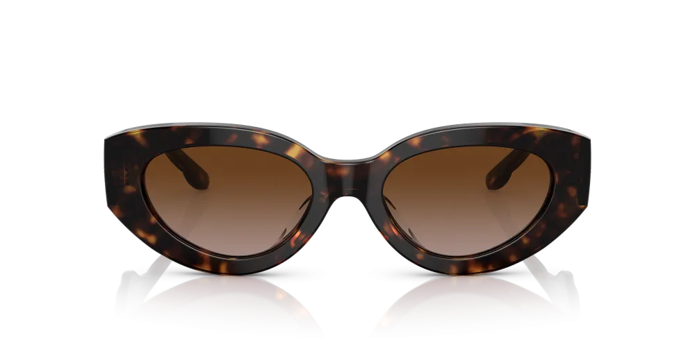 Tory Burch Kira Cat Eye Non-Polarized Sunglasses - Dark Tortoise/Brown Gradient